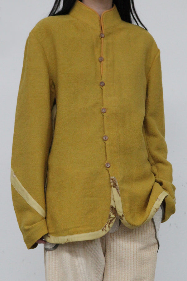 communs stand collar pattern top FW23-C115A